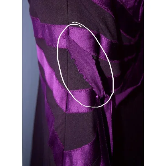 Nicole Miller Purple formal dress sz 4 - Picture 5 of 6
